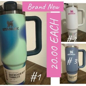 Stanley Quencher H2.0 Tumbler Trio - Green, White, Blue